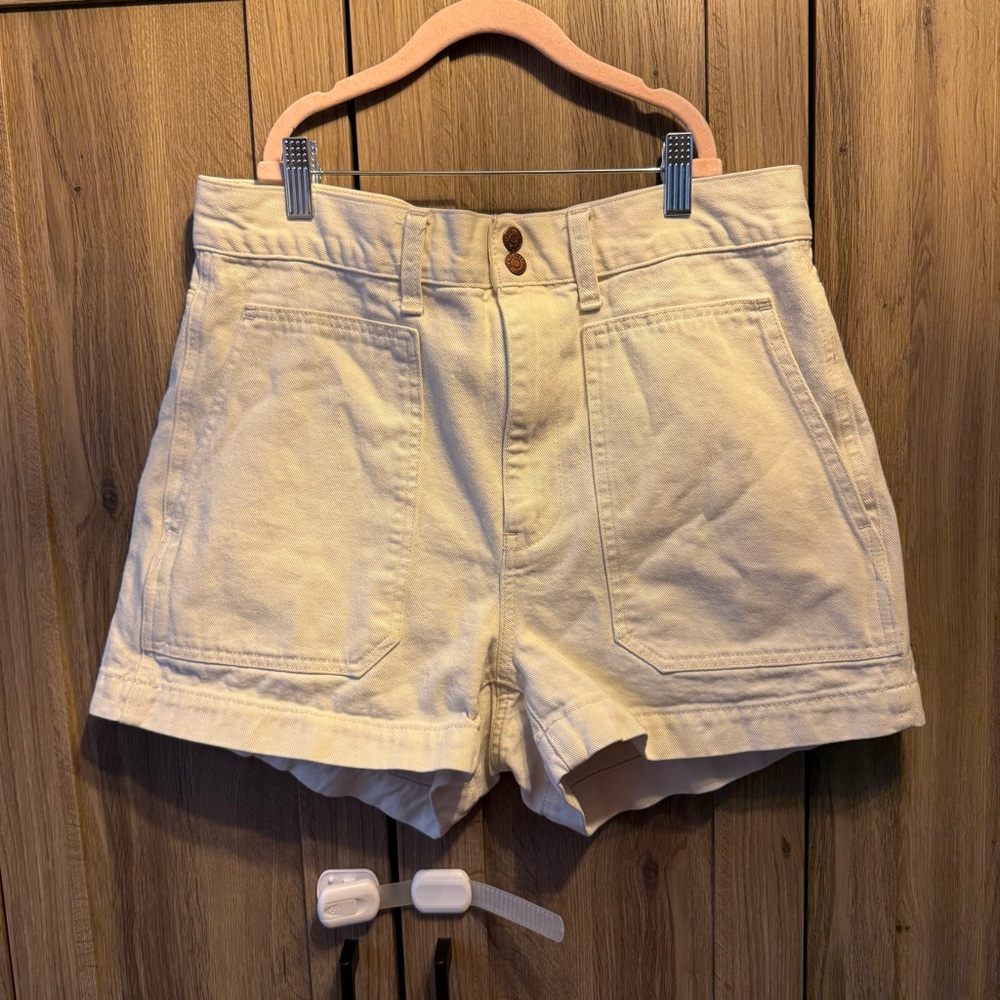 Madewell Denim Dempsey High Rise Shorts in Vintage Canvas Wash Size 30